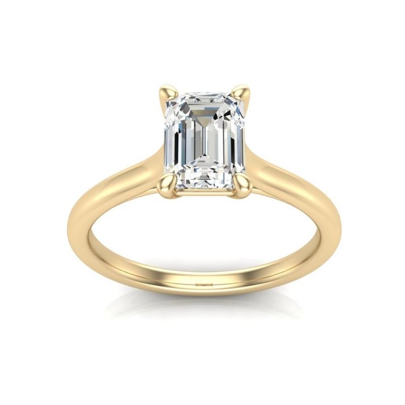 Flawless Emerald Cut Ring
