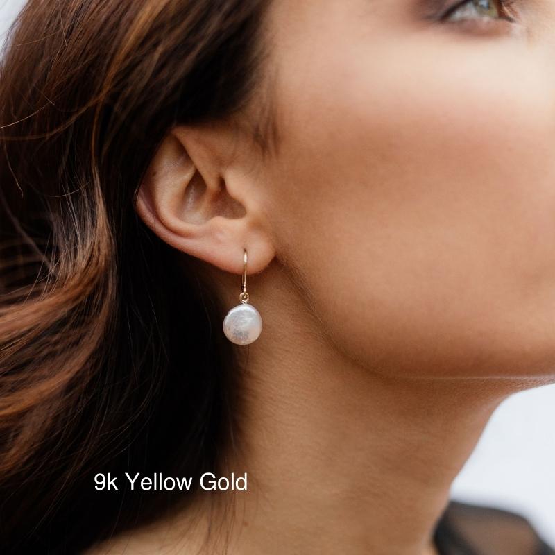 Coin Pearl Earrings - Image 2
