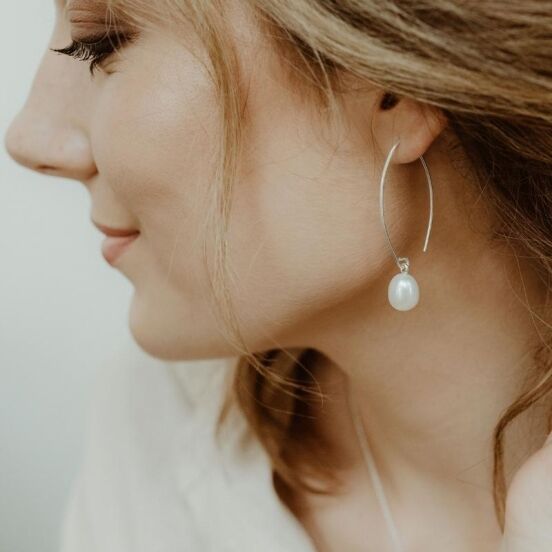 Leafy Pearl Earrings