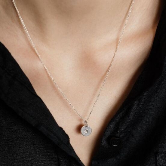 Personalised Initial Necklace - Sterling Silver