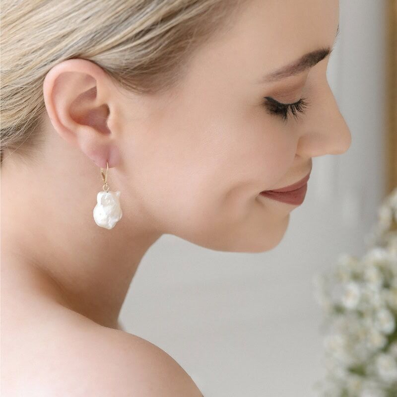 Baroque Lever Earrings - Image 2