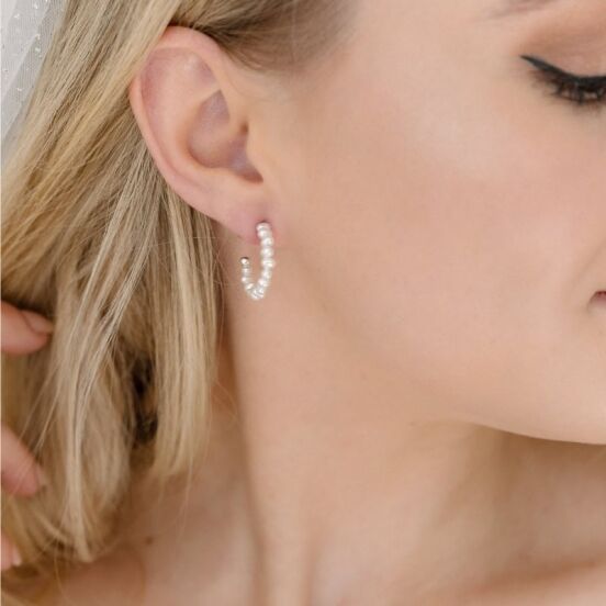 Infinity Pearl Hoops