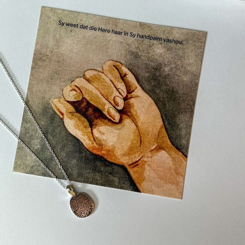 Personalised Fingerprint Necklace Engraved