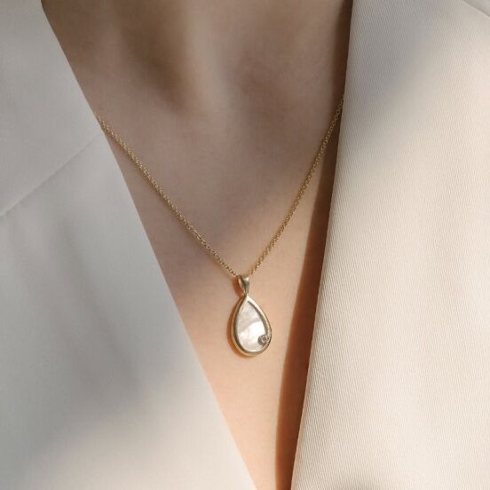 Mother-of-Pearl Drop Necklace