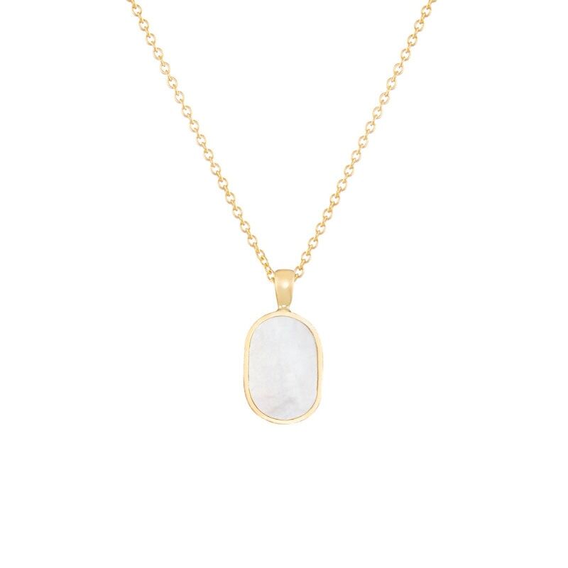 Mother-of-Pearl Oval Necklace - Image 4