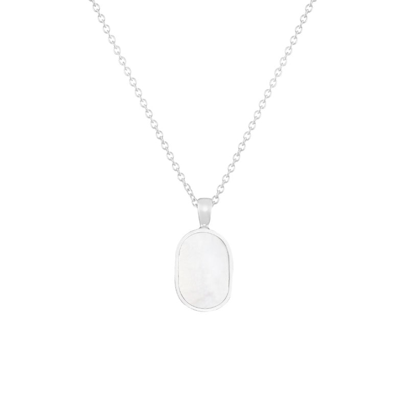 Mother-of-Pearl Oval Necklace - Image 5