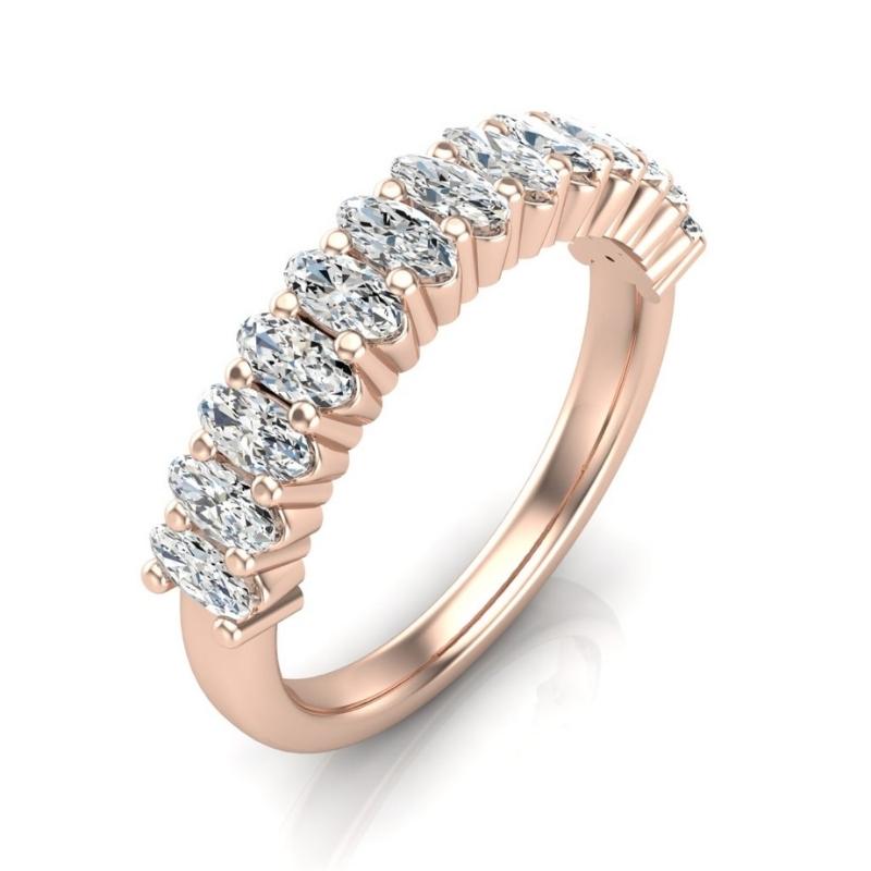 Oval Half Eternity Band - Image 10