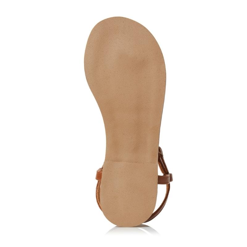 Ladies Toe Post Leather Sandals - Image 9