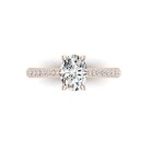 Oval Pavé Engagement Ring - Image 9
