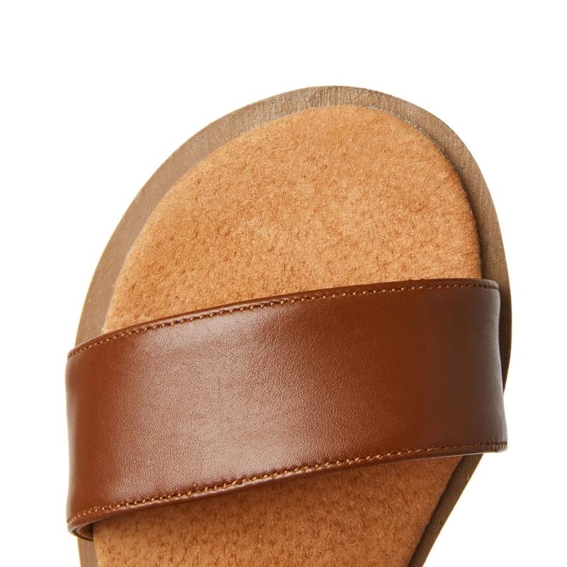 Ladies Broad Strap Leather Sandals - Image 4
