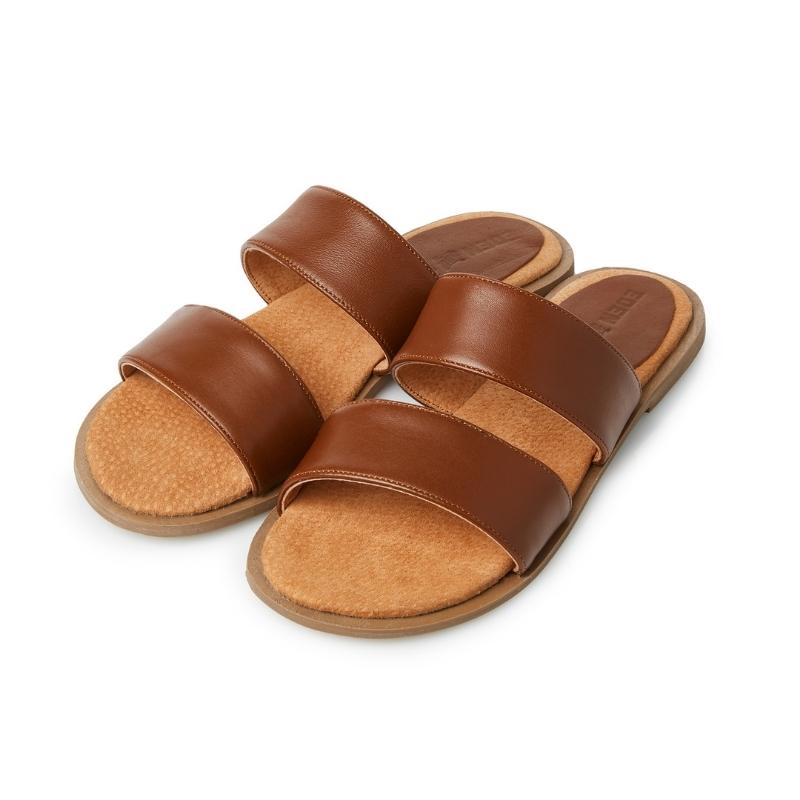 Ladies Broad Strap Leather Sandals - Image 3