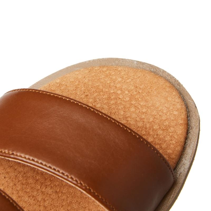 Ladies Broad Strap Leather Sandals - Image 2