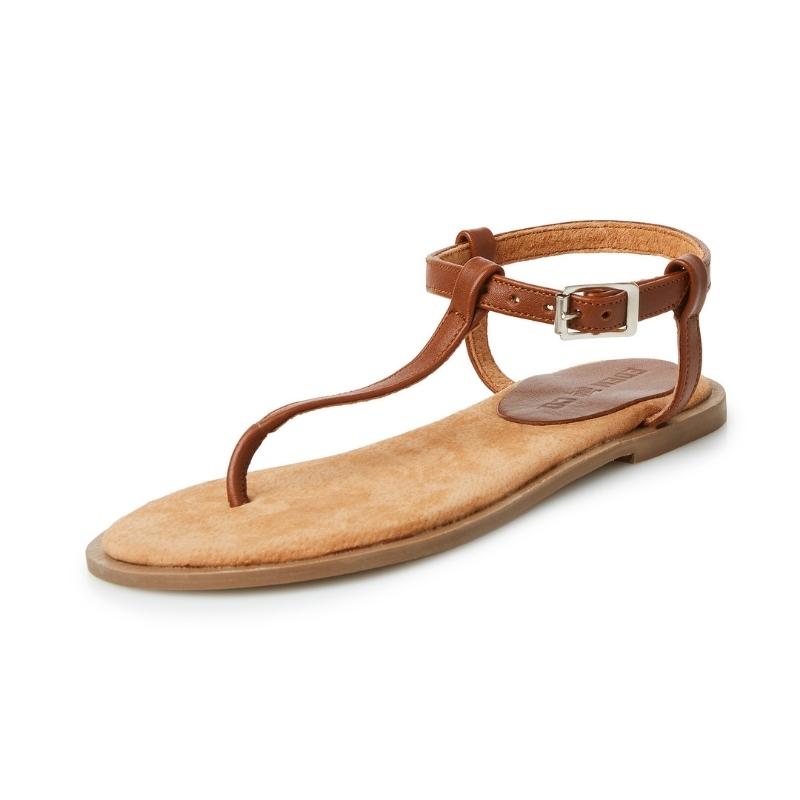 Ladies Toe Post Leather Sandals - Image 5