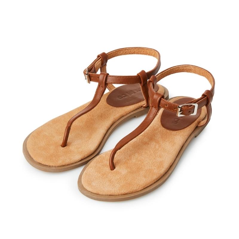 Ladies Toe Post Leather Sandals - Image 8