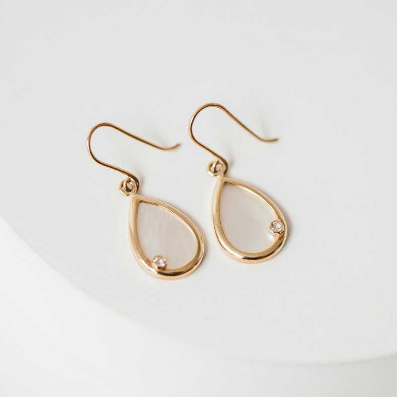 Mother-of-Pearl Drop Earrings - Image 3