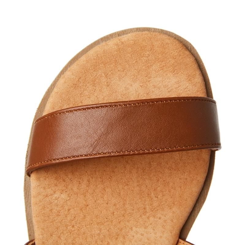Ladies Genuine Leather Crossover Sandals - Image 12
