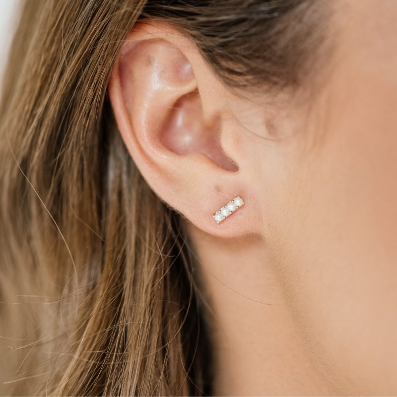 Anchor Pearl Studs