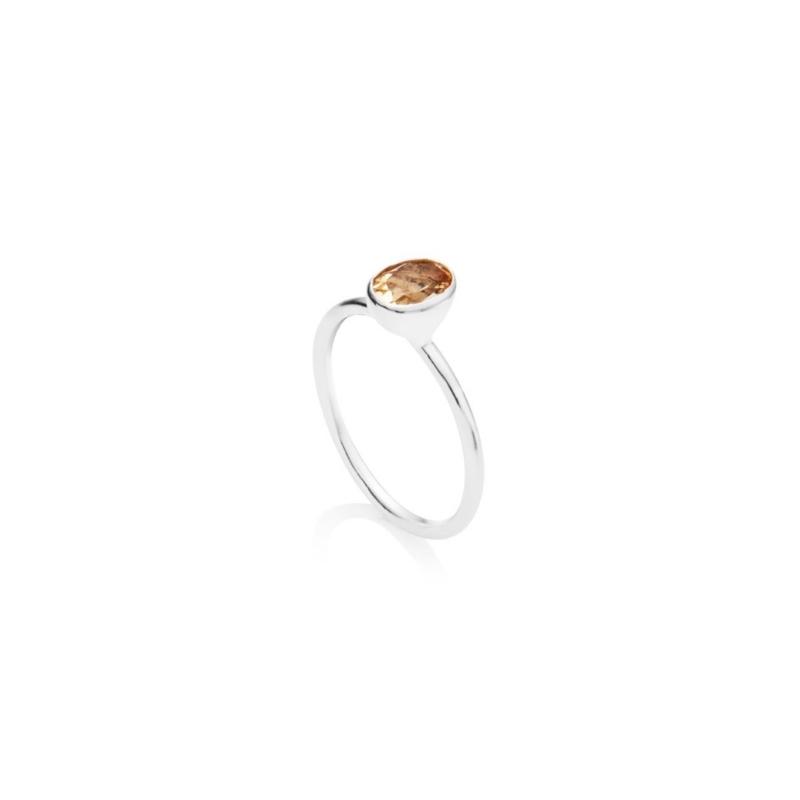 Sterling Silver Stack Ring - Citrine - Image 3