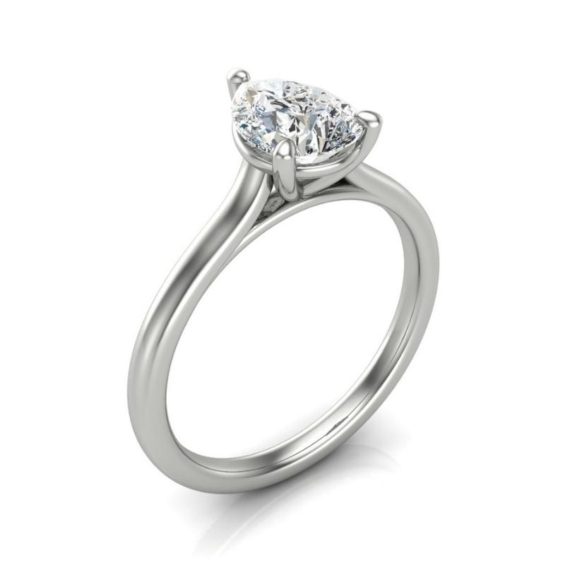 Pear Solitaire Engagement Ring - Image 7