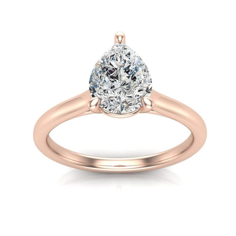 Pear Solitaire Engagement Ring - Image 11