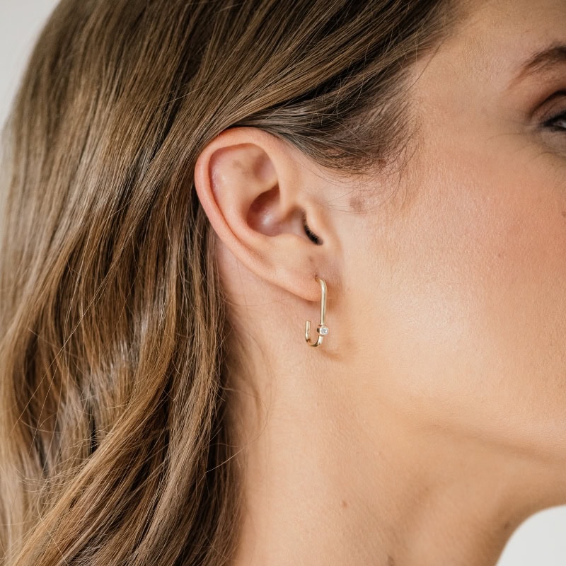 Anchor Hoop Earrings