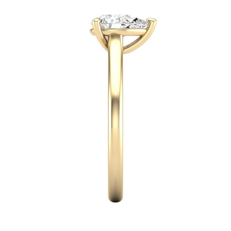 Pear Solitaire Engagement Ring - Image 4