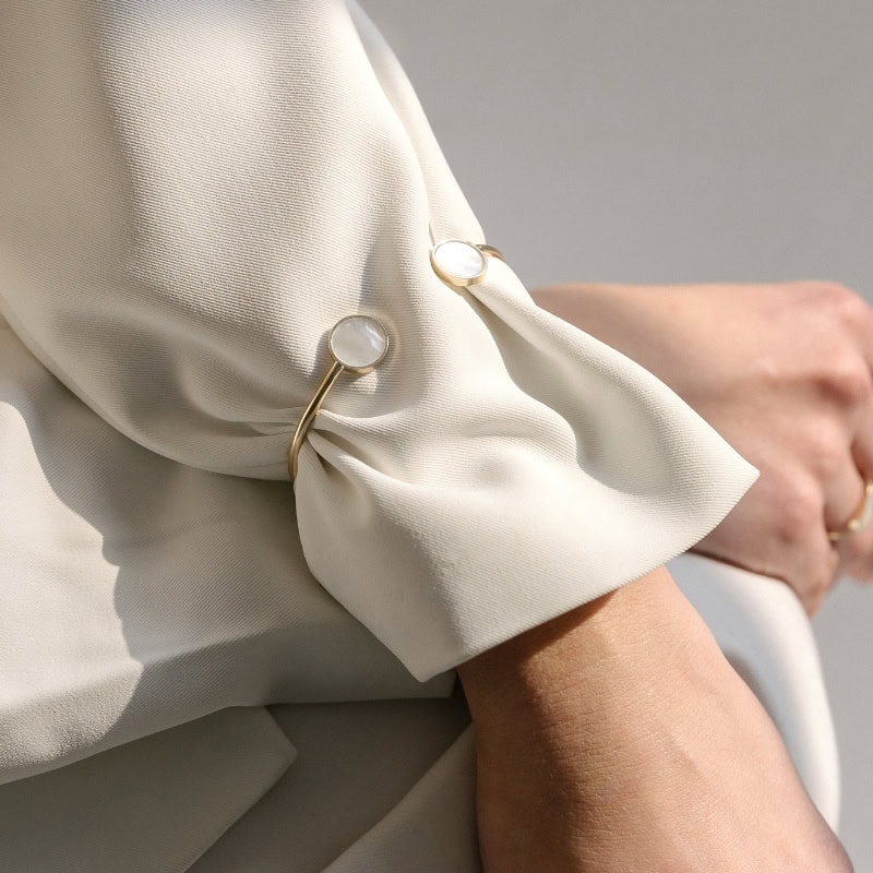 Mother-of-Pearl Circular Bangle - Image 2
