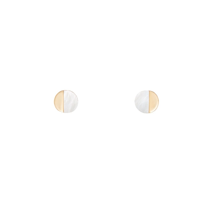 Mother-of-Pearl Crescent Studs - Image 6