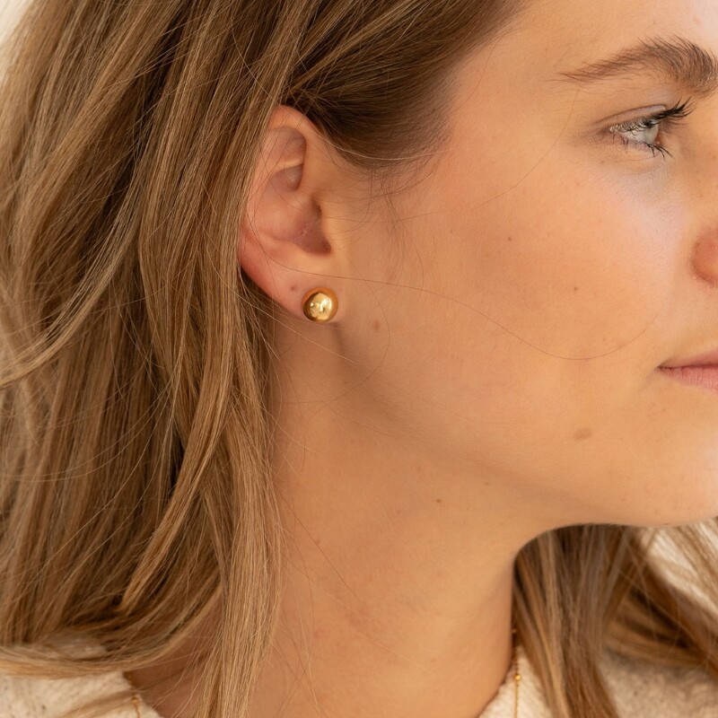 Dome Stud Earrings - Image 3