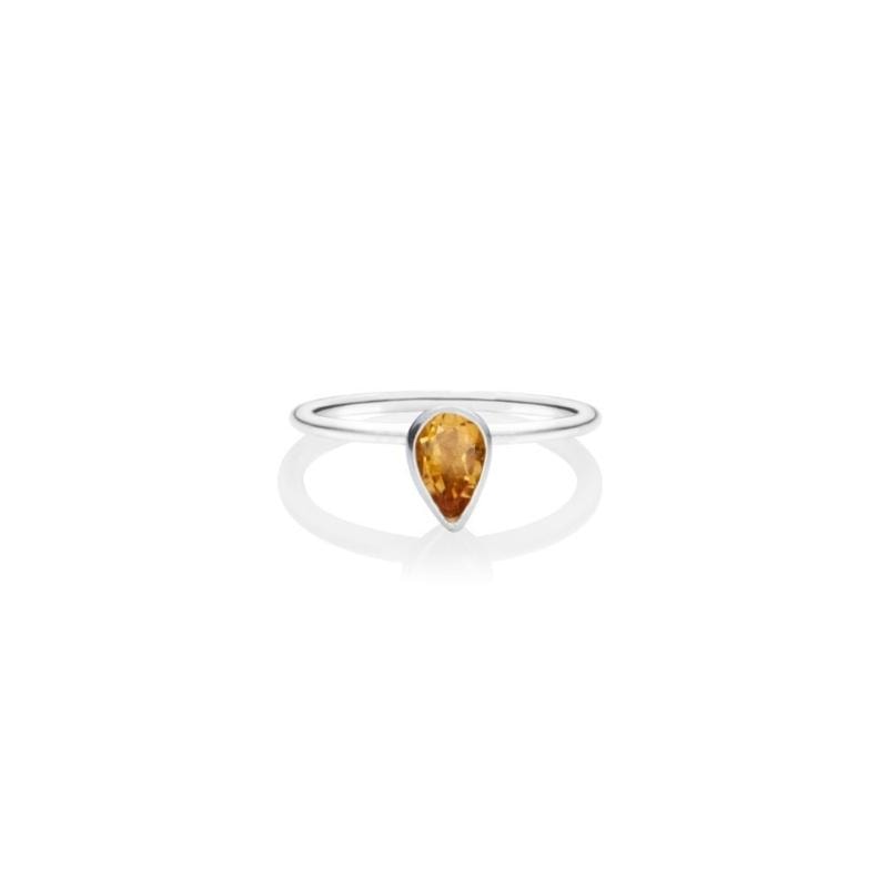 Sterling Silver Stack Ring - Citrine - Image 4