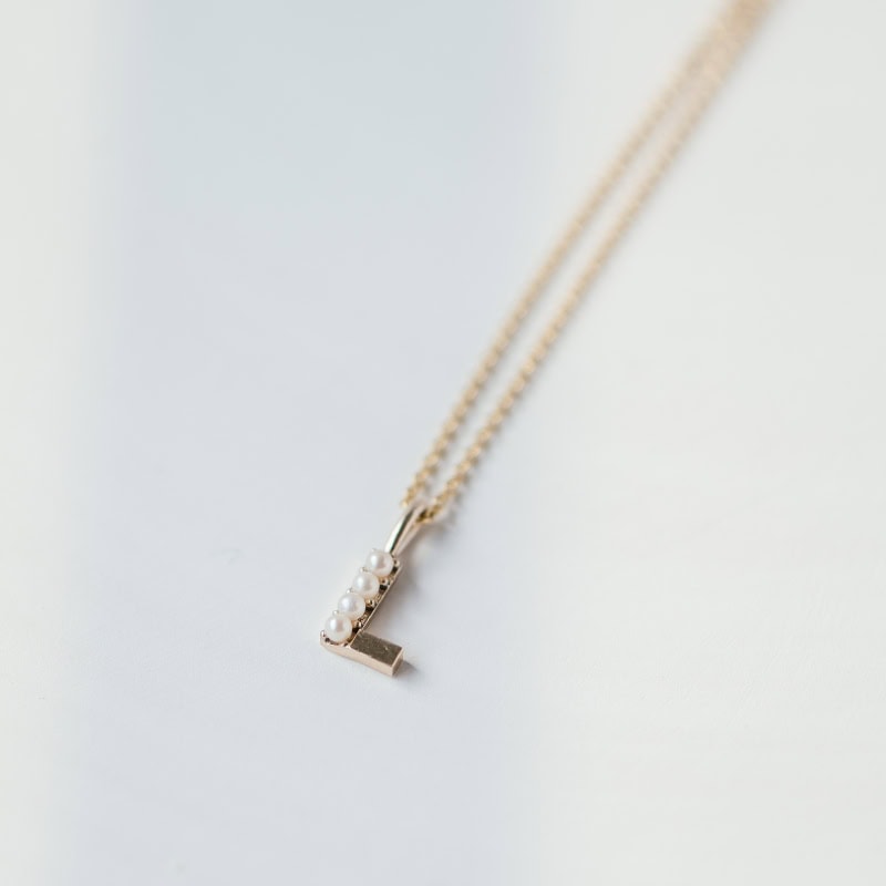 Pearl Initial Necklace - Image 2