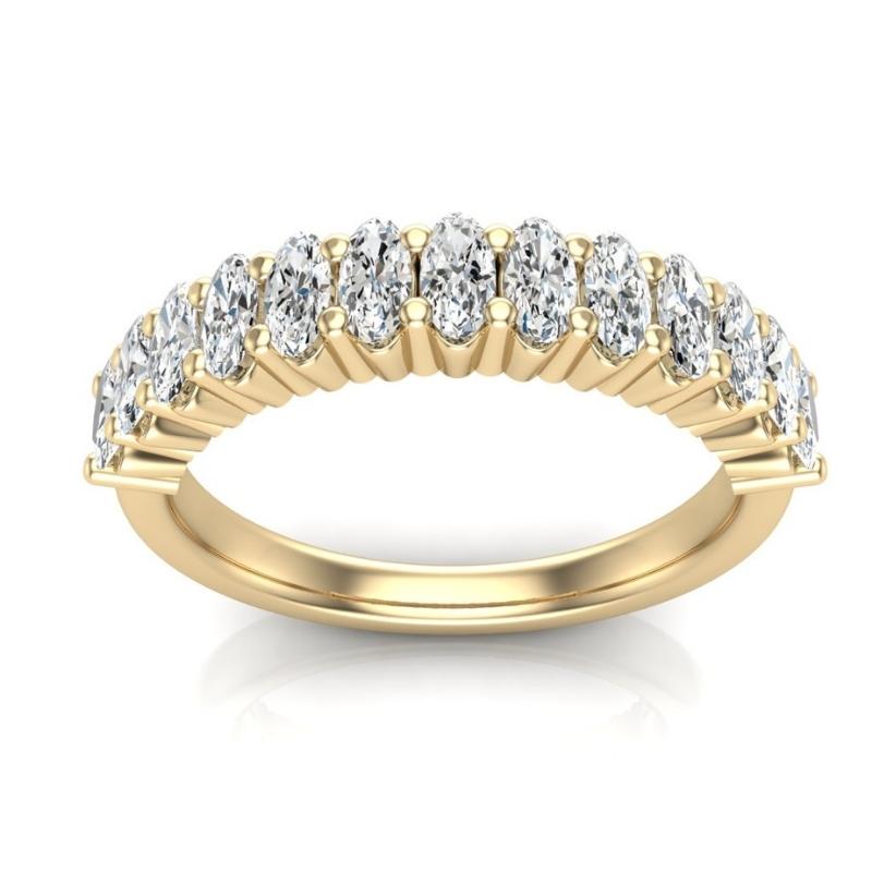 Oval Half Eternity Band