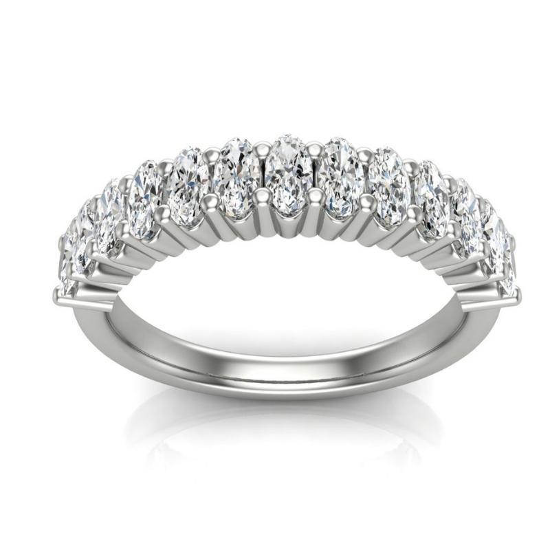 Oval Half Eternity Band - Image 5