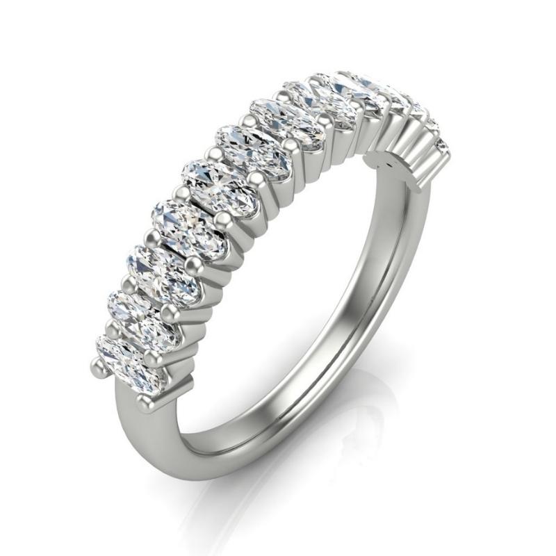Oval Half Eternity Band - Image 6