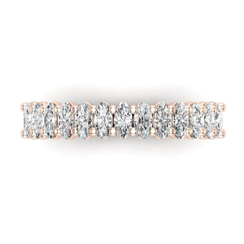 Oval Half Eternity Band - Image 11