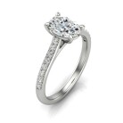 Oval Pavé Engagement Ring - Image 3