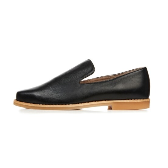 French Leather Loafers - Black