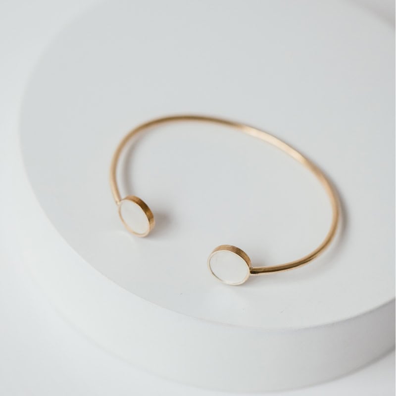 Mother-of-Pearl Circular Bangle - Image 4