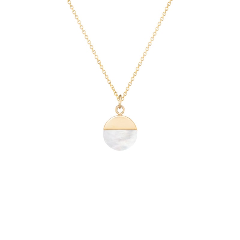 Mother-of-Pearl Crescent Necklace - Image 4