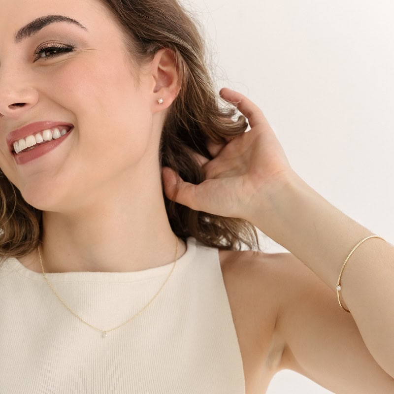 Delicate Pearl Claw Studs - Image 3