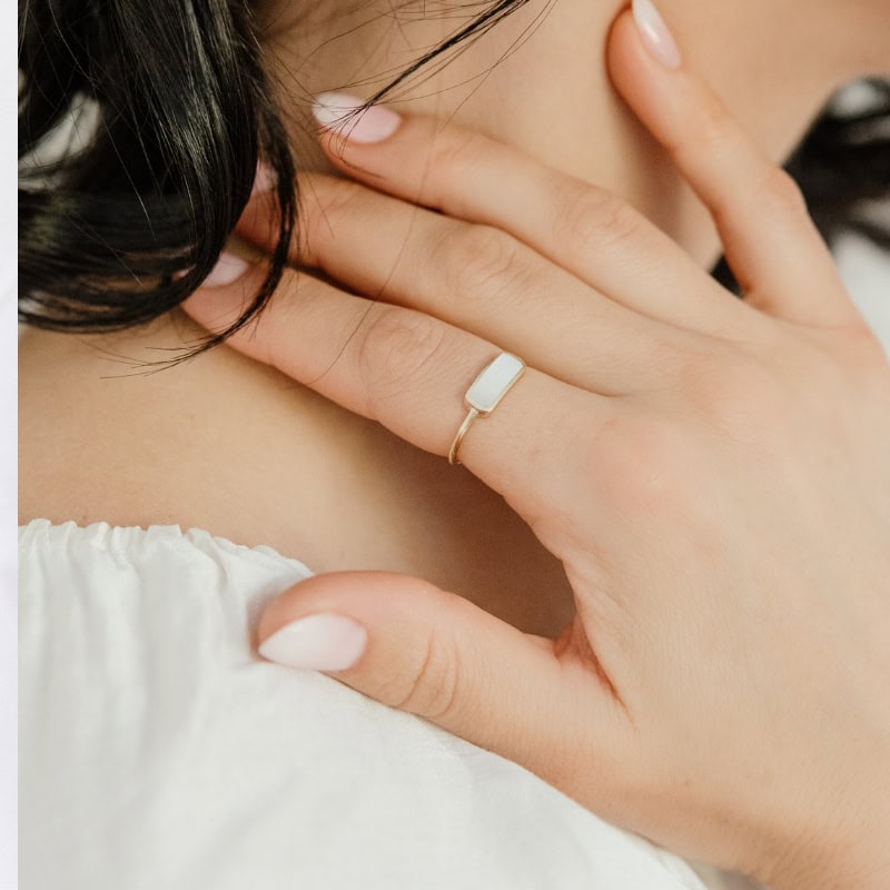 Mother-of-Pearl Arch Ring - Image 2