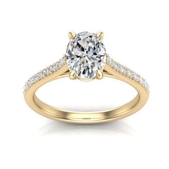 Oval Pavé Engagement Ring