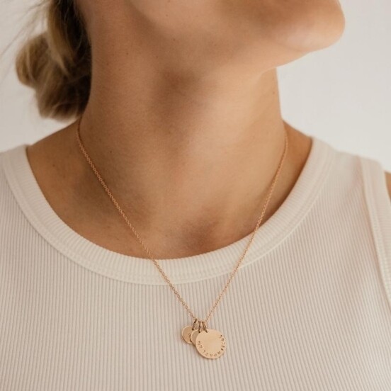 Personalised Family Necklace -9k Gold or Rose Gold