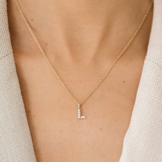 Pearl Initial Necklace