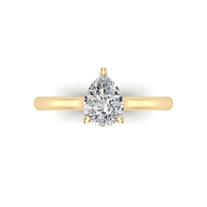 Pear Solitaire Engagement Ring - Image 3