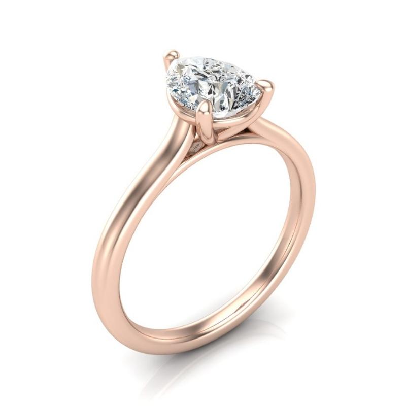Pear Solitaire Engagement Ring - Image 12
