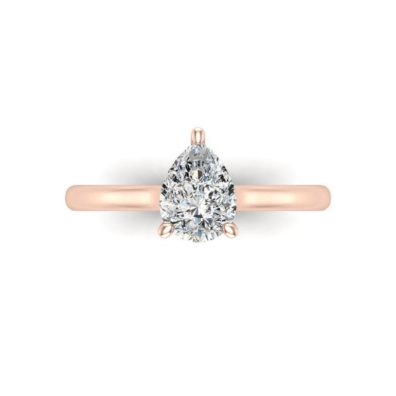 Pear Solitaire Engagement Ring - Image 13