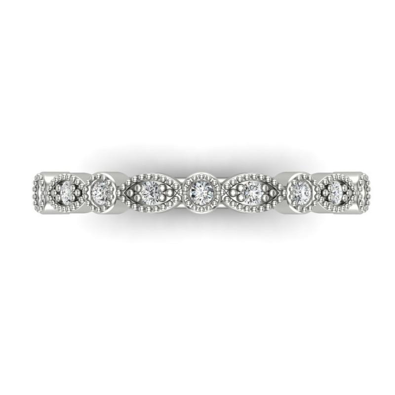 Vintage Half Eternity Band - Image 8