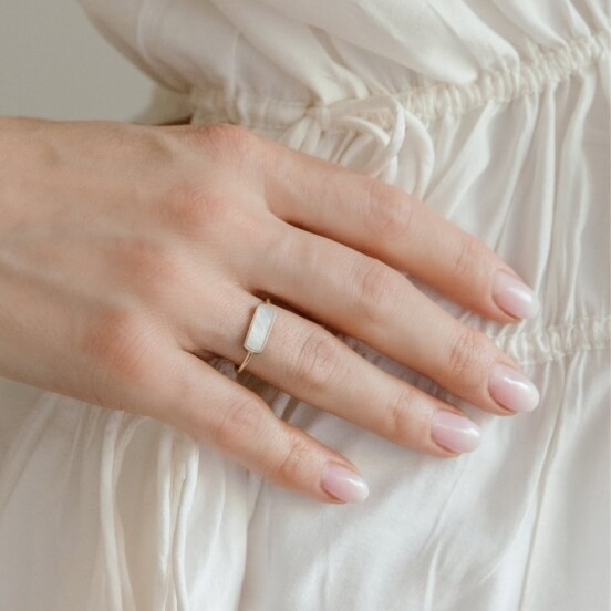 Mother-of-Pearl Arch Ring