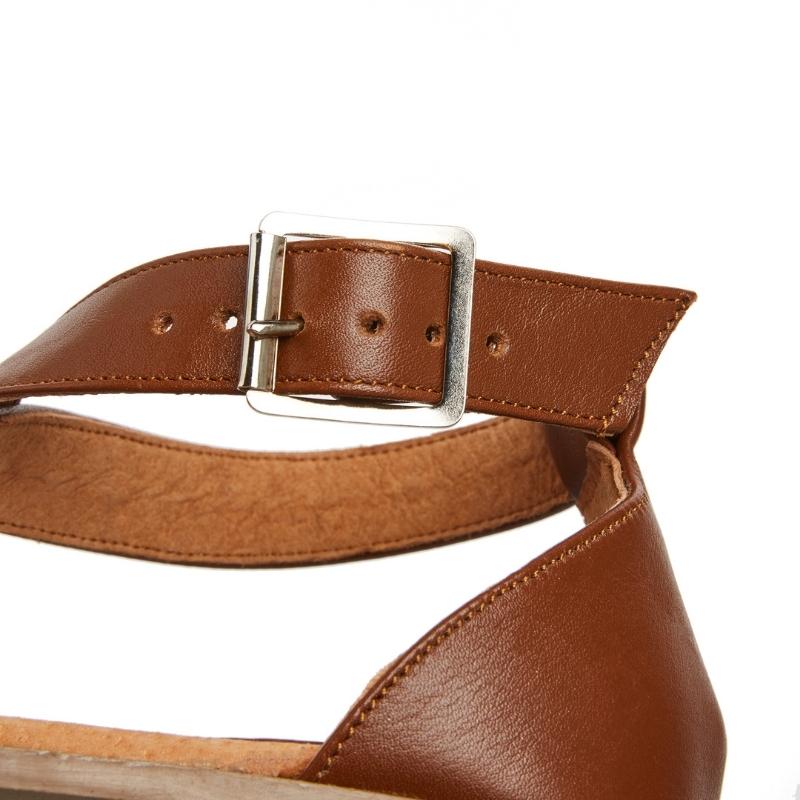 Ladies Genuine Leather Crossover Sandals - Image 13